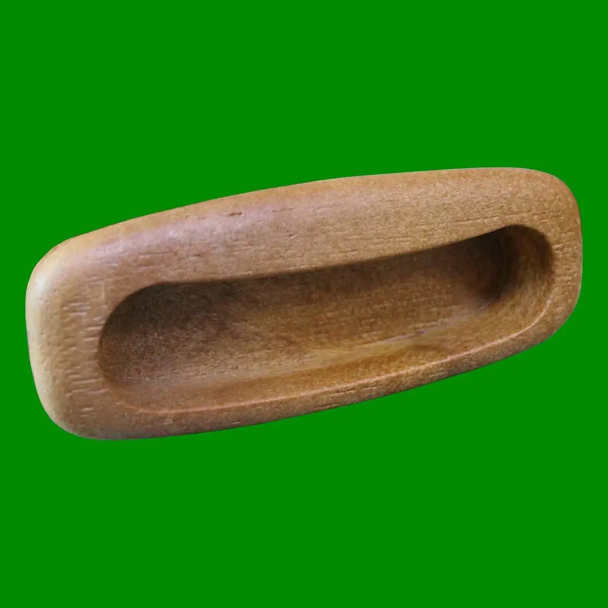 1x Plastic Wood Effect Recessed Handle 80mm, Cabinet Drawer, Kitchen Cupboard