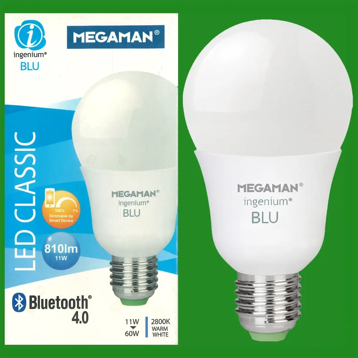 10x 11W =60W Bluetooth Dimmable LED Light Bulb Warm White E27 Edison Screw Lamp