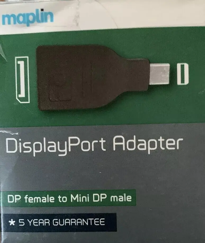 Maplin DP Female to Mini DP Male Display port adaptor