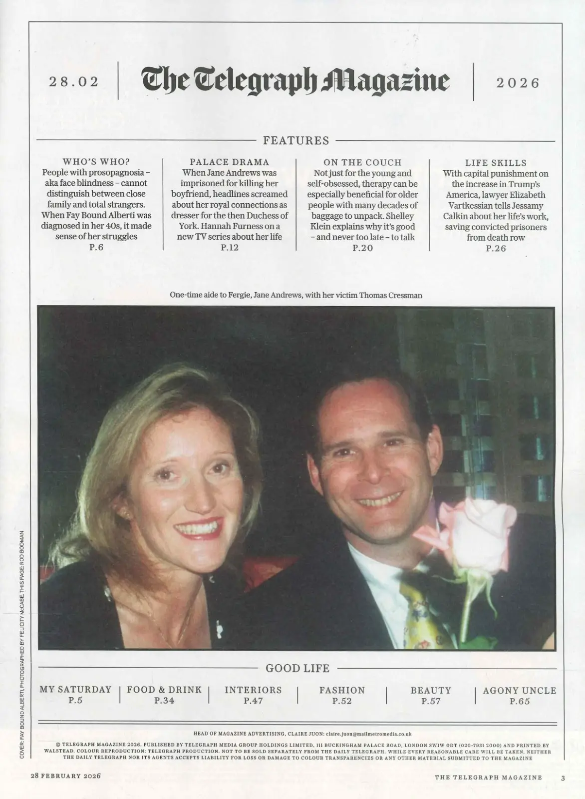 Telegraph Magazine: Ben Miller, Jane Andrews, Richard Madeley, Fashion, 28.2.26 - image 3 | Free standard UK delivery included | Discount Quality Products