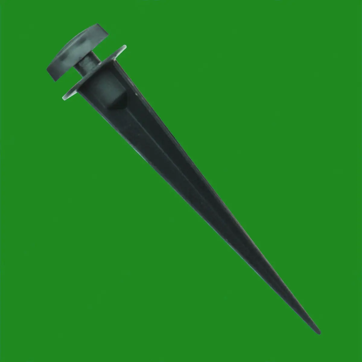 1x Black Ground Spike Mount for LED Floodlights Having Mounting Brackets to Rear