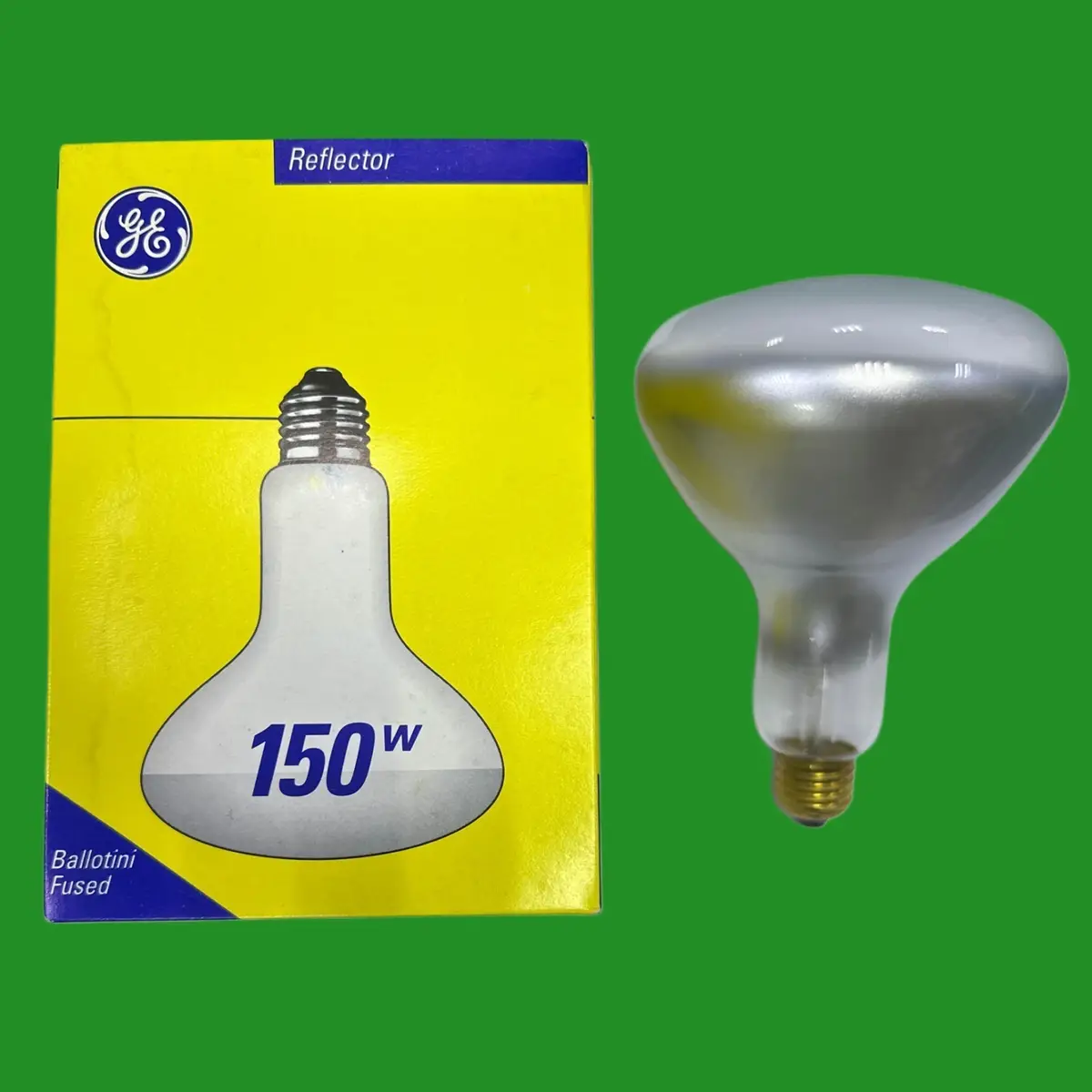 2x 150W GE R125 Dimmable Incandescent Reflector Light Bulb Lamp 125mm E27 Screw
