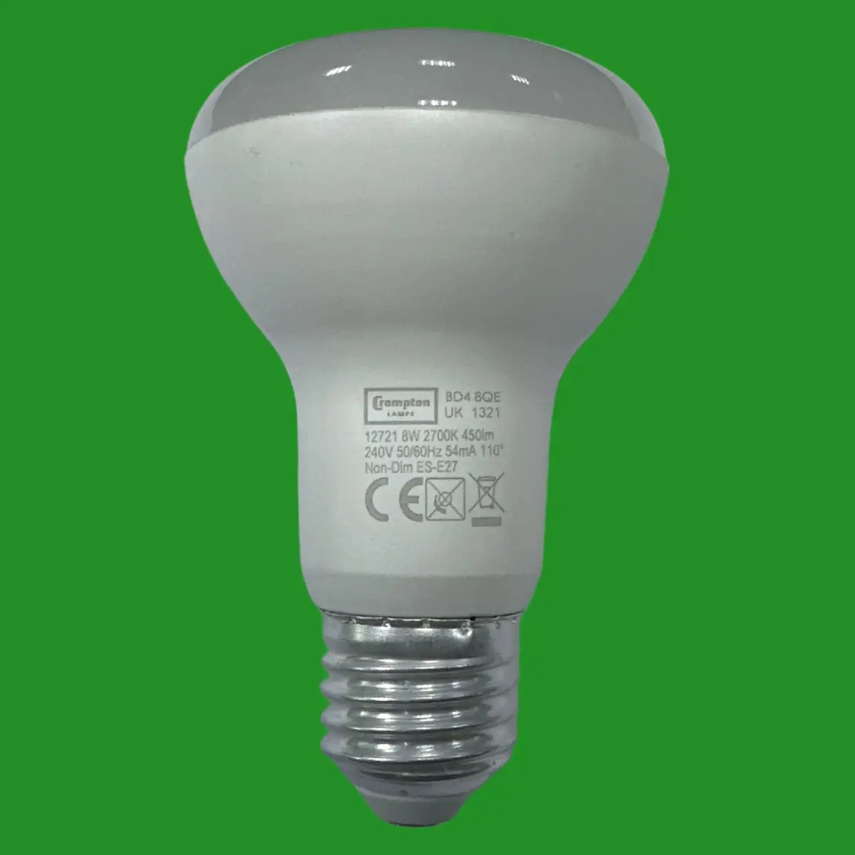 2x 8W =60W Crompton R63 LED Pearl Reflector Light Bulb 2700K ES E27 Edison Screw - image 2 | Free standard UK delivery included | Discount Quality Products