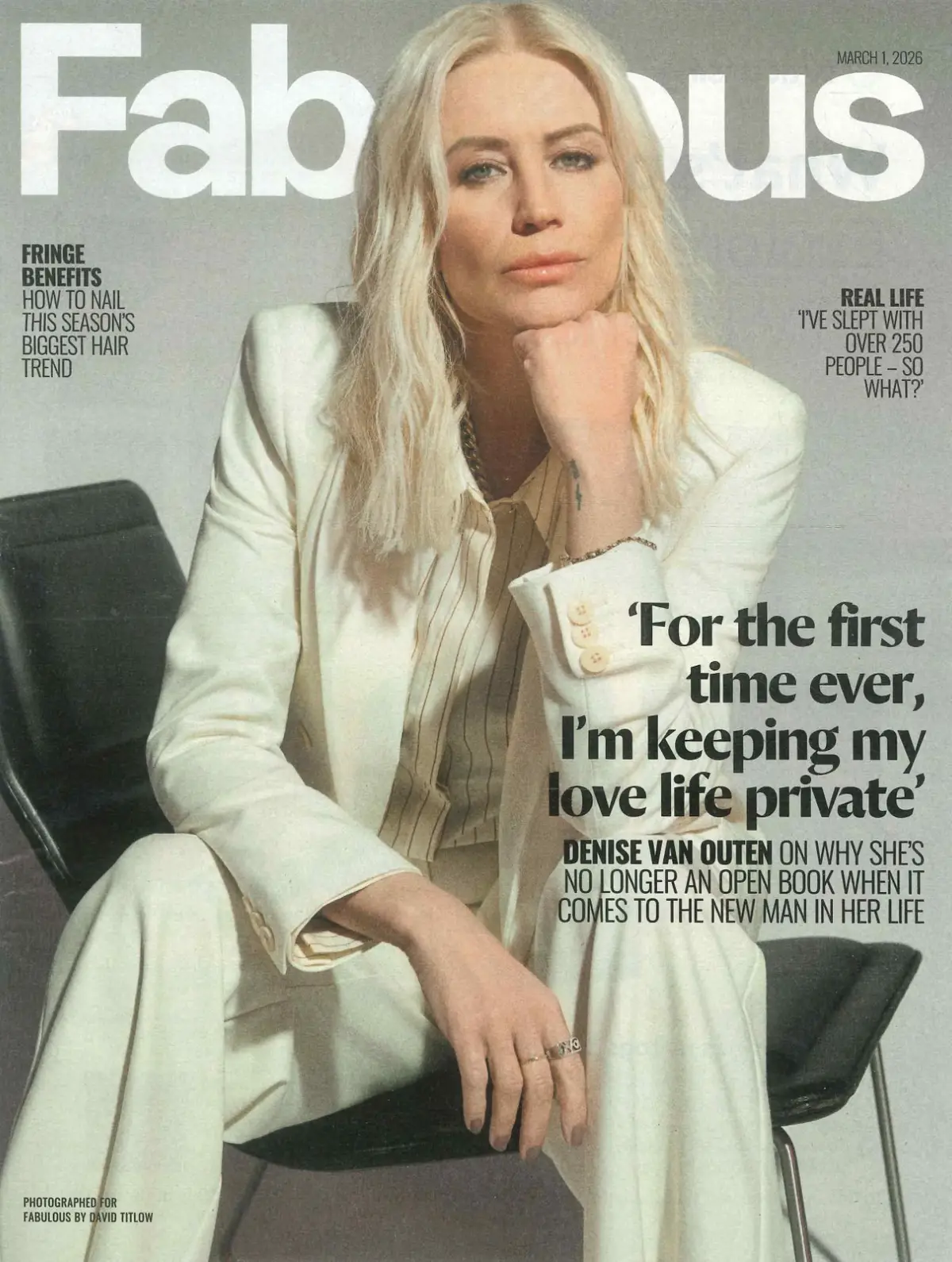 Fabulous Magazine: Denise Van Outen, Adam Kay, Aimee Connolly, Fashion, 1.3.26
