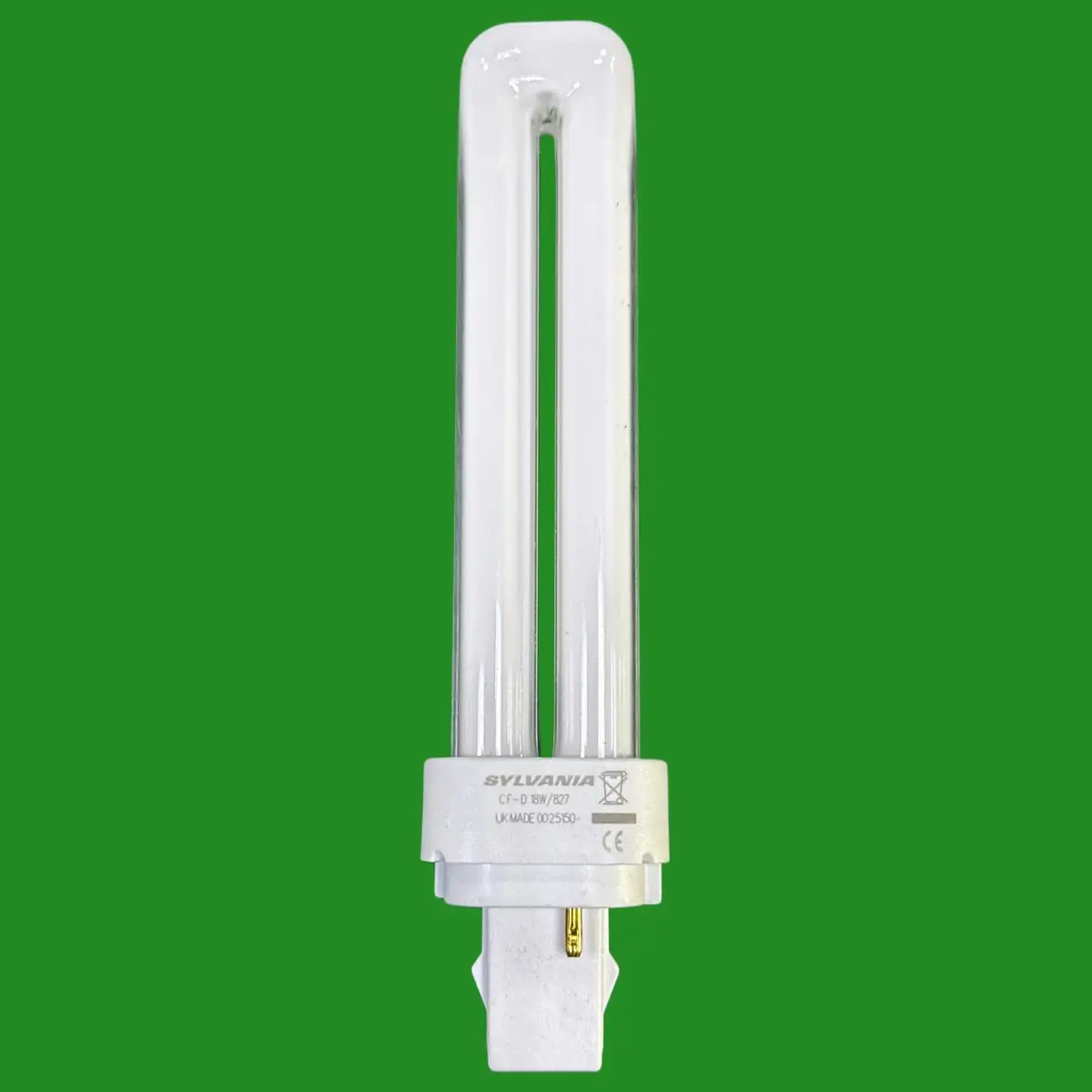 2x 18W Sylvania G24d-2, 2 pin, 2700K 827 Low Energy CFL Light Bulb PL PLC Lamp - image 2 | Free standard UK delivery included | Discount Quality Products