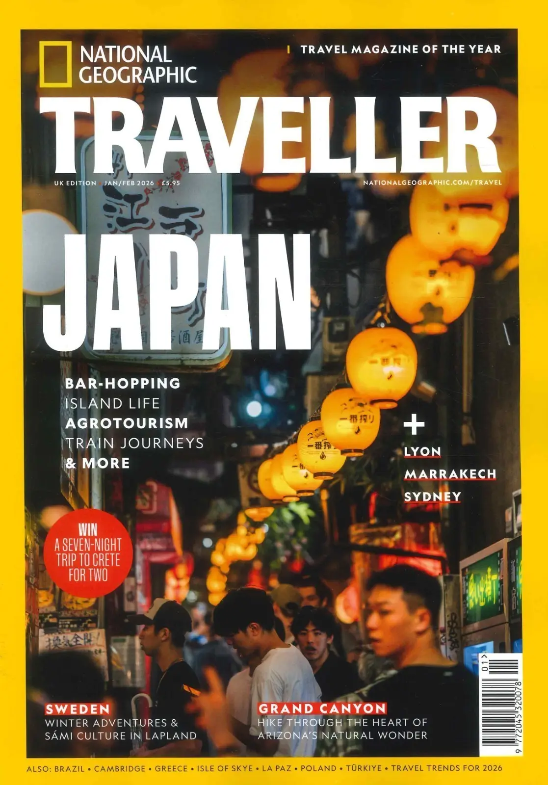 National Geographic Traveller Magazine: Japan, Turkey, Marrakech, Jan/Feb 2026