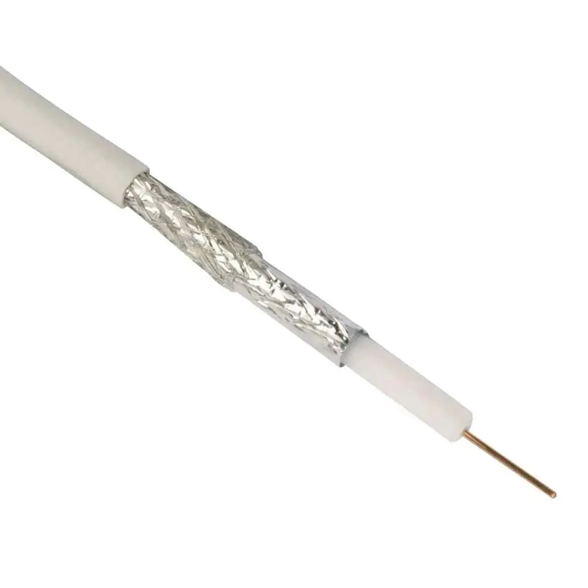 3.3m (approx 11 ft) White RG6 Coax Cable Coaxial Satellite Freesat Sky TV Aerial