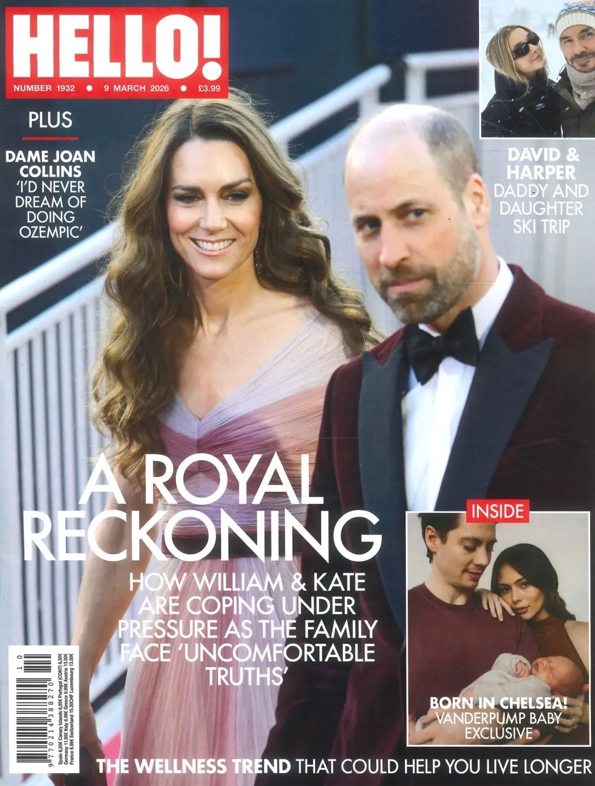 HELLO! Magazine: Princess Kate, Prince William, Harper &amp; David Beckham, 9.3.26