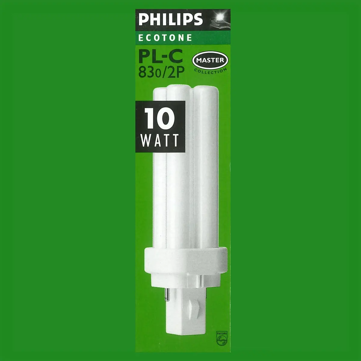 8x 10W Philips G24d-1 2 pin, Low Energy CFL PL-C Light Bulb 830 3000K Lamp - image 4 | Free standard UK delivery included | Discount Quality Products