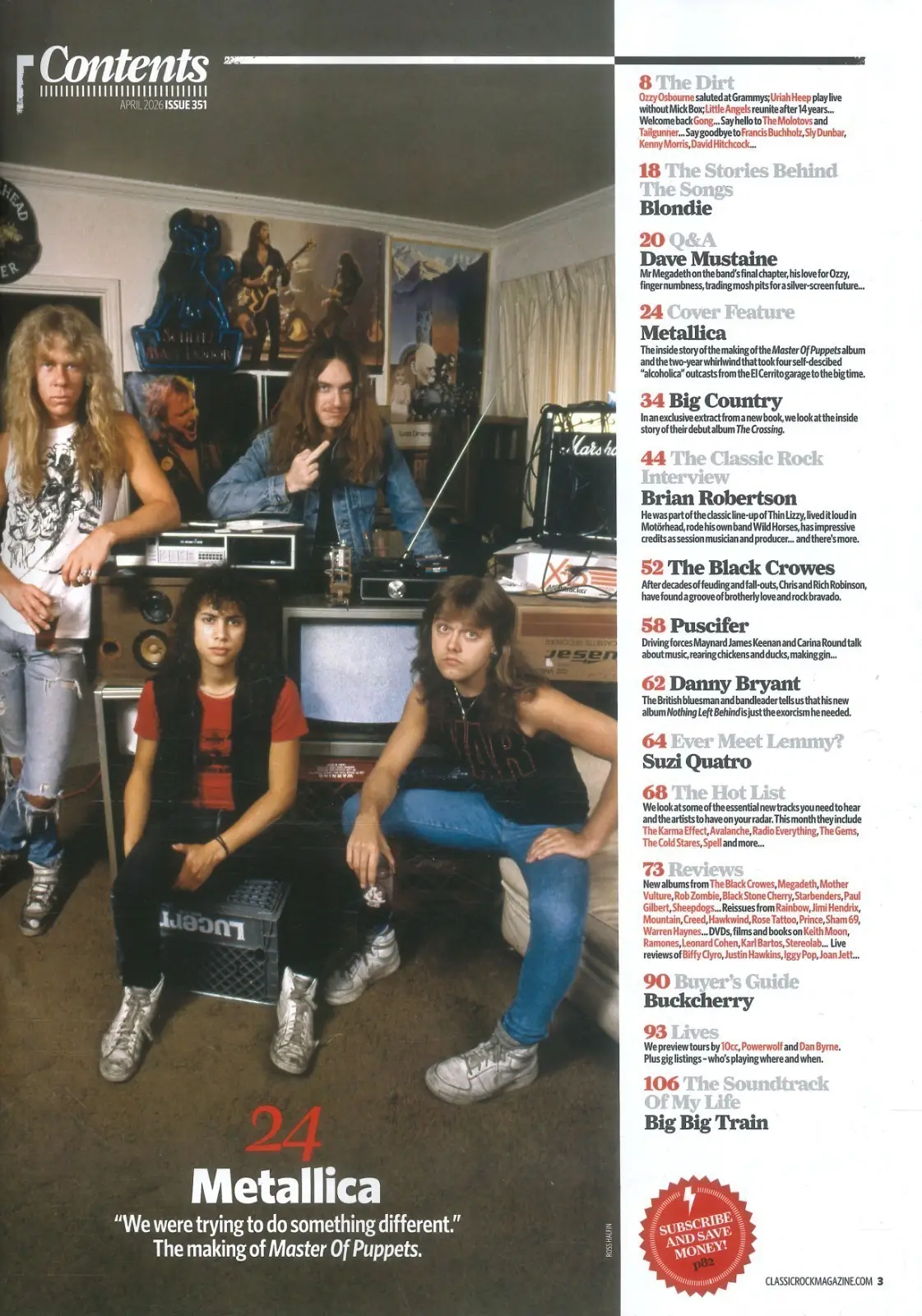 Classic Rock Magazine: Metallica, Big Country, Black Crowes, Blondie, April 2026 - image 3 | Free standard UK delivery included | Discount Quality Products