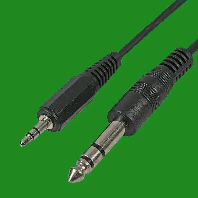 1x 3M 3.5mm to 6.35mm 1/4" Stereo Plug Audio Jack AUX Cable Lead PC TV Guitar