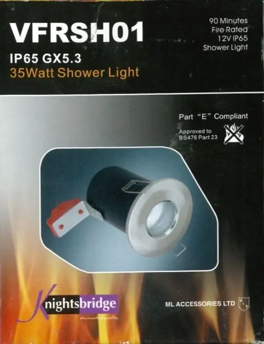 Recessed Brass Ceiling Shower Light Fire Rated IP65 Downlight MR16 12V 35W GX5.3 - image 2 | Free standard UK delivery included | Discount Quality Products