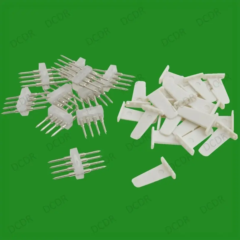 10x RGB 5050 LED Strip Light 4 pin 10mm Couplers &amp; Insert Join Extend Solderless