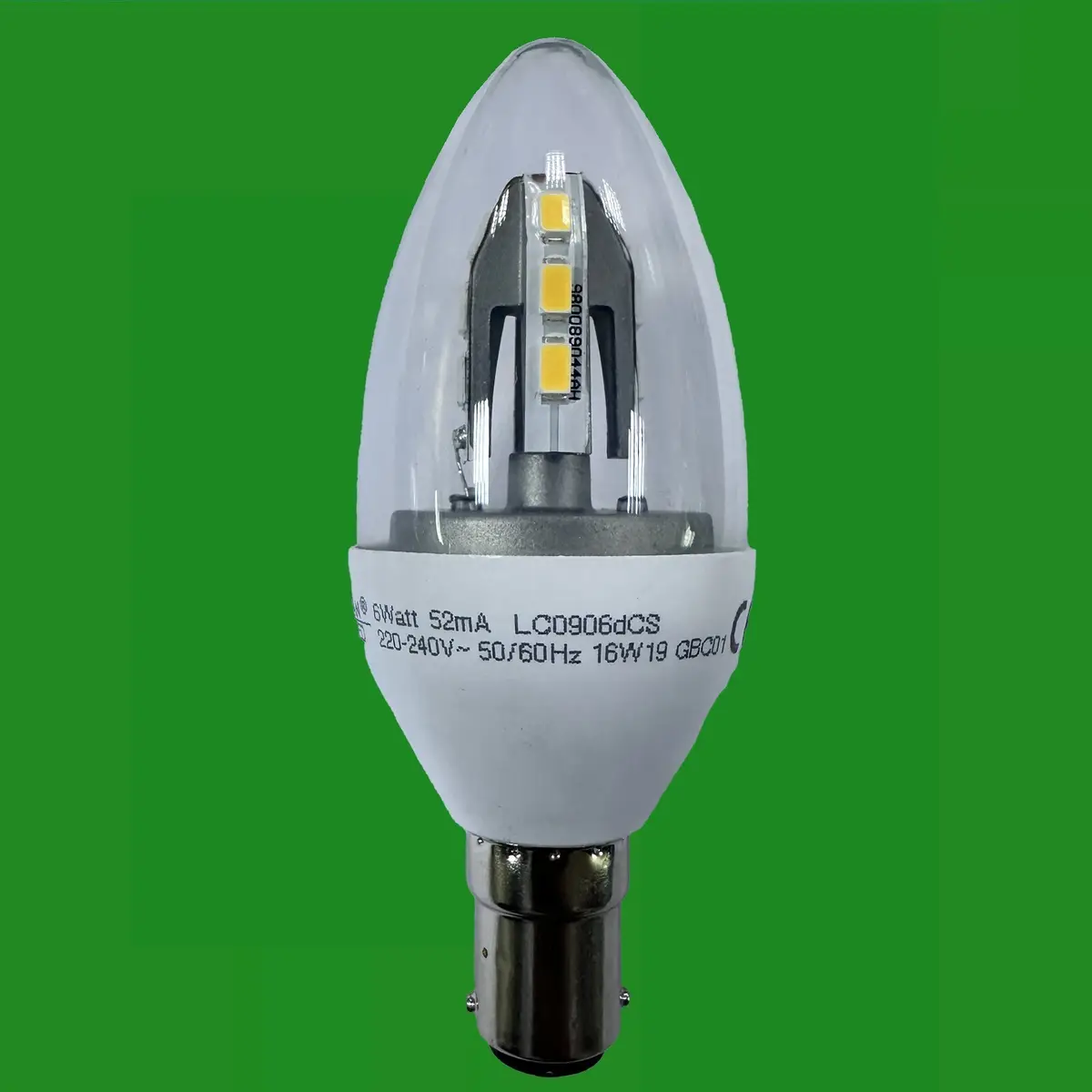 12x 6W (=40W) Megaman Dimmable LED Clear Candle Light SBC B15 Chandelier Bulbs - image 3 | Free standard UK delivery included | Discount Quality Products