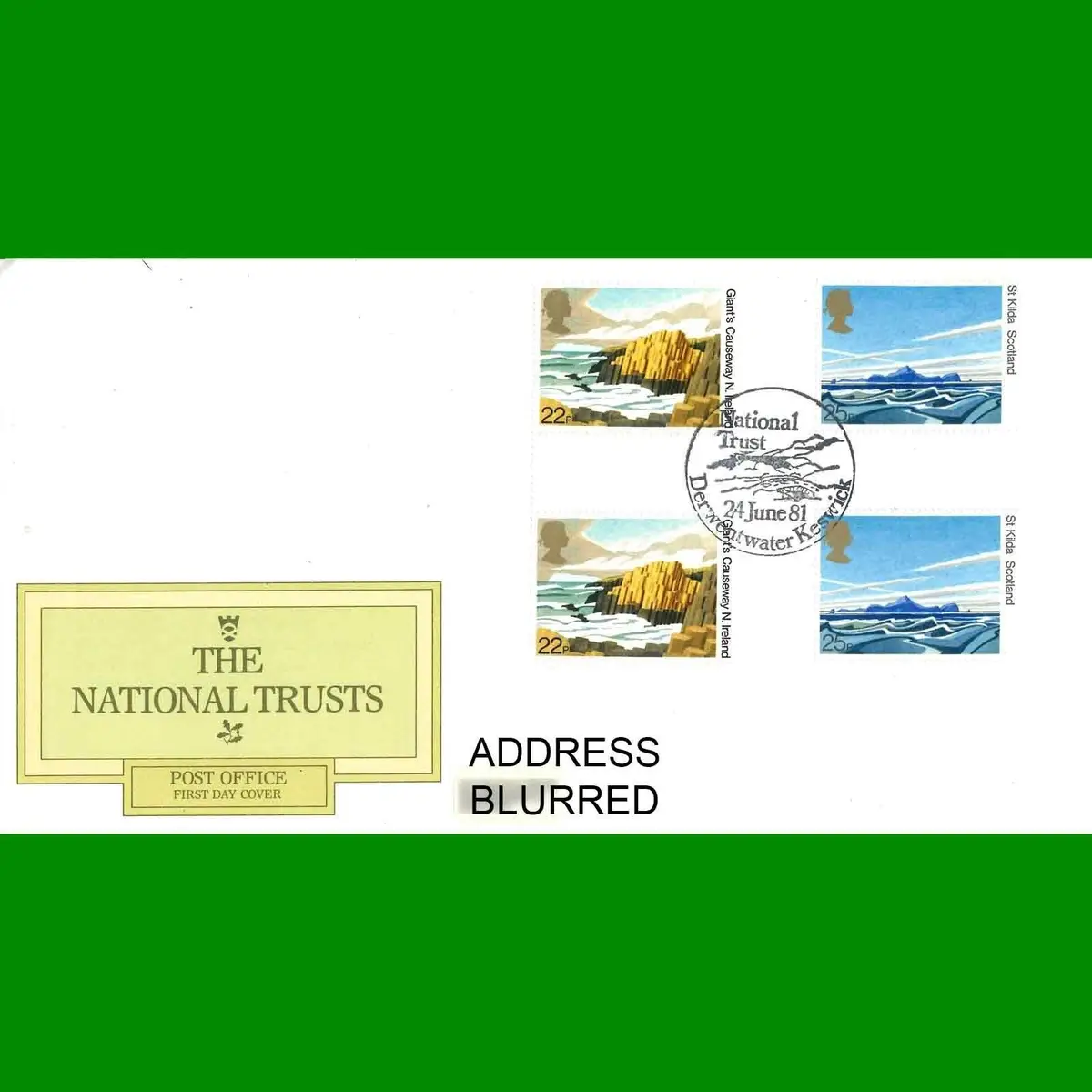 FDC National Trusts British Landscapes Post Office First Day Cover, 24.6.1981