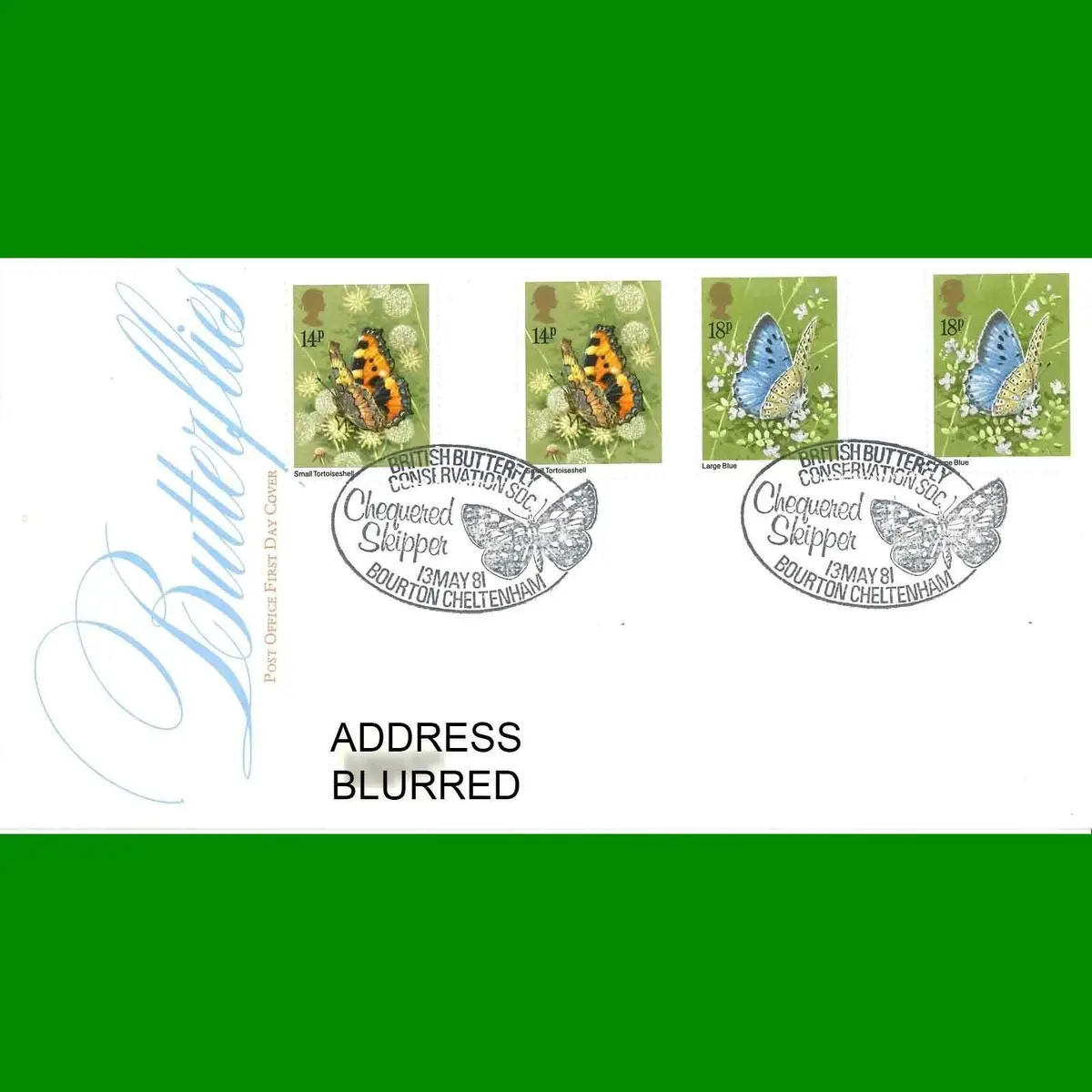FDC Butterflies Commemorative Stamps, Post Office First Day Cover, 13.5.1981