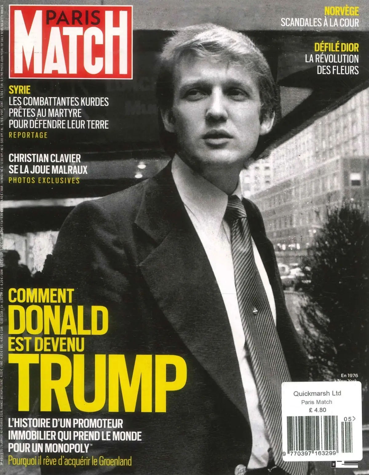 Paris Match Magazine: French Language, Donald Trump, C. Clavier, Jan/Feb 2026