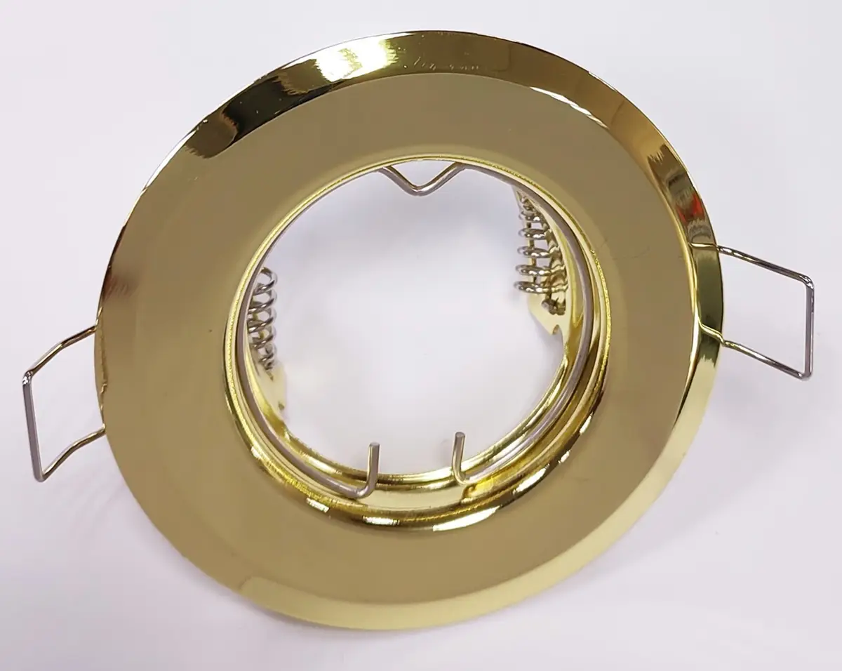 1x Red Arrow Brass Ceiling Spring Clip Halogen/LED Downlight GU10 50W Max. - image 2 | Free standard UK delivery included | Discount Quality Products