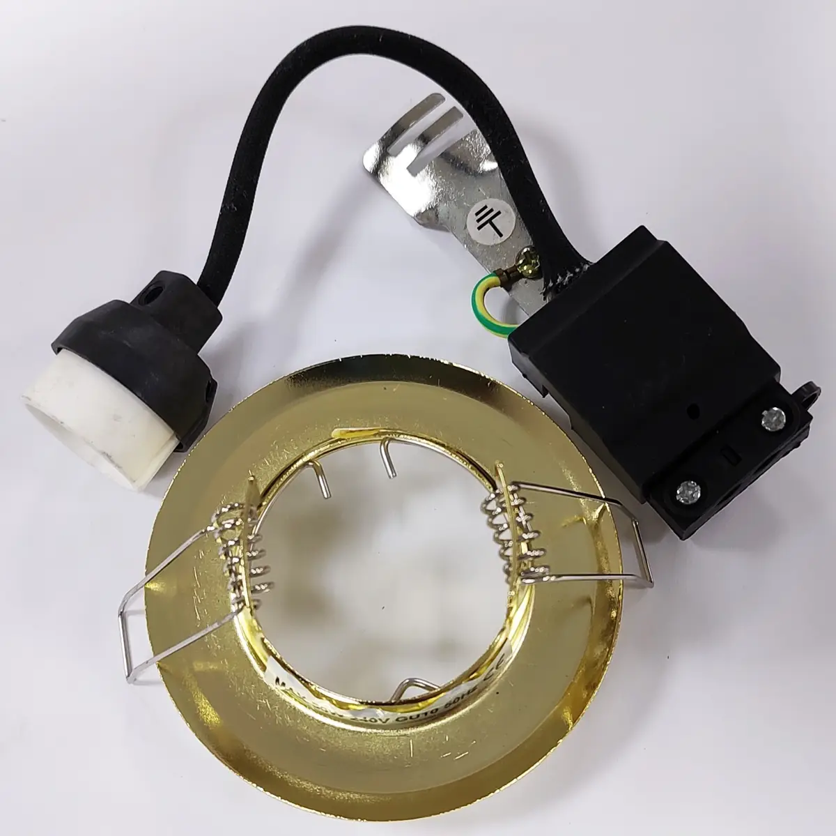 1x Red Arrow Brass Ceiling Spring Clip Halogen/LED Downlight GU10 50W Max. - image 3 | Free standard UK delivery included | Discount Quality Products