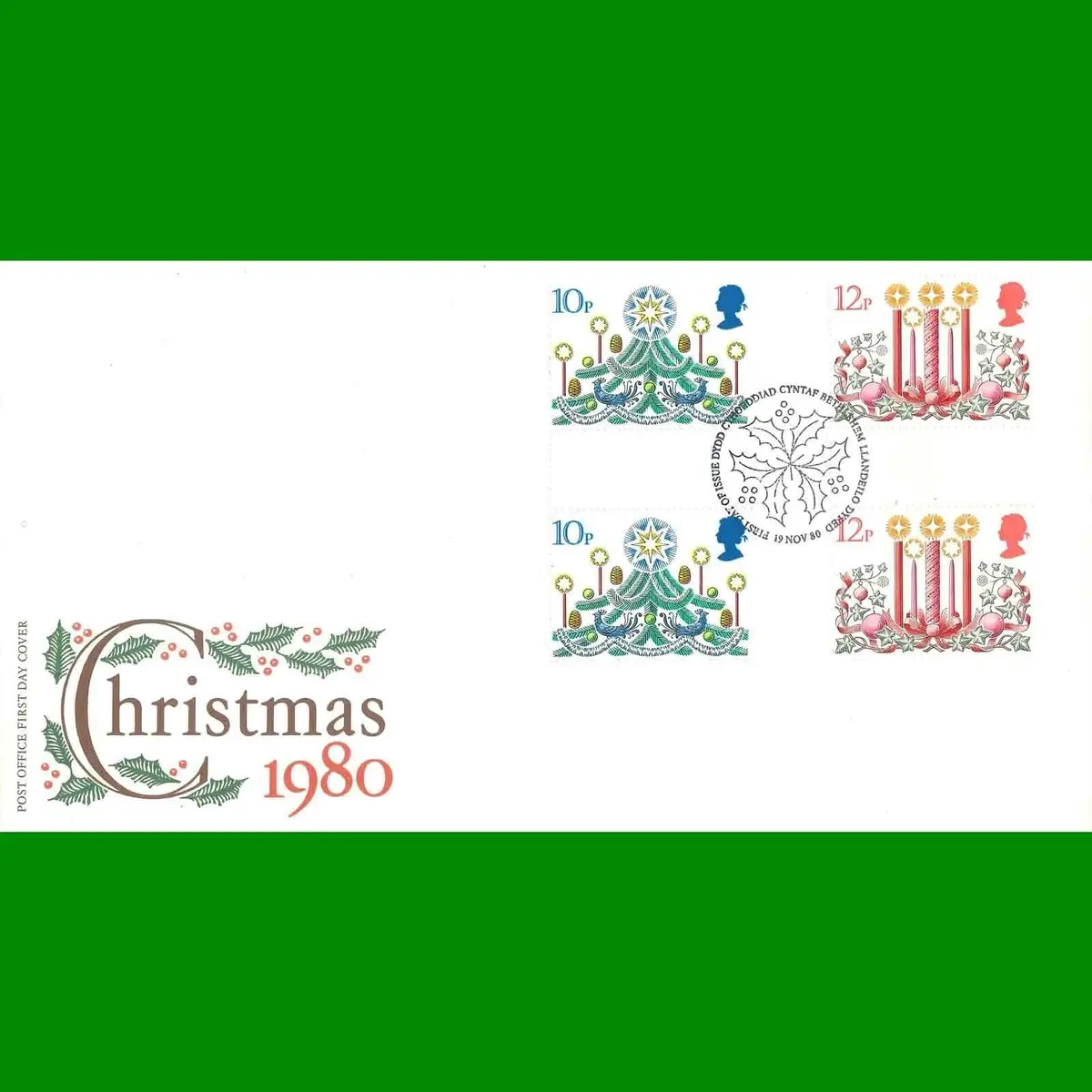FDC Christmas 1980 Commemorative Stamps, Post Office First Day Cover, 19.11.1980