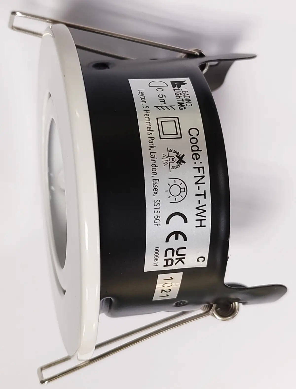 Tiltable Fire Rated White Ceiling Spring Clip Downlight GU10 Halogen/LED FN-T-WH - image 3 | Free standard UK delivery included | Discount Quality Products