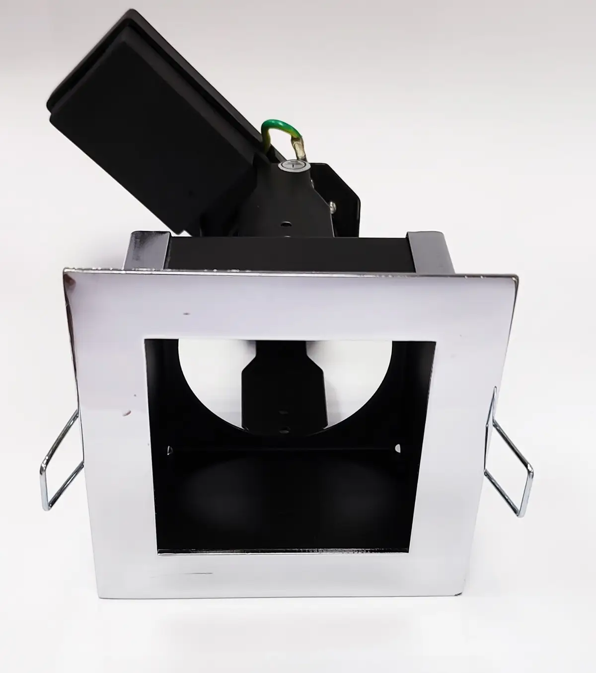 Click Square Recessed Chrome Ceiling Spring Clip Downlight GU10 Halogen GZ105CH - image 6 | Free standard UK delivery included | Discount Quality Products