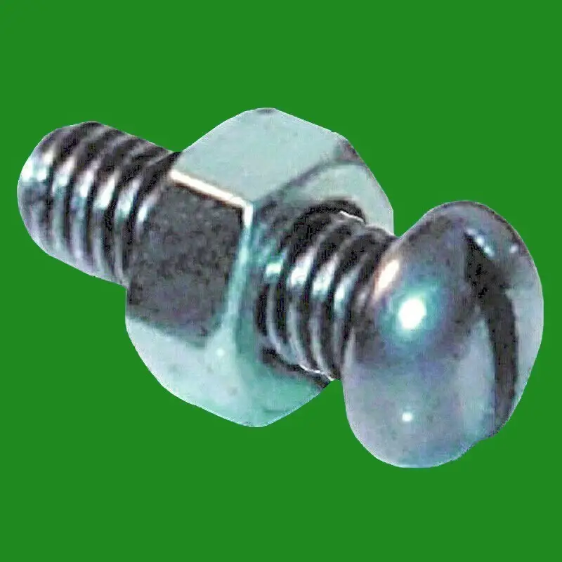 10x 2BA 1/2" Slotted Round Head Steel Machine Screws, Nut &amp; Bolt Zinc Plated