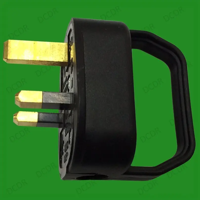 2x Black 13A UK 3 Pin Mains Easy Pull Remove Plug Grip Handle Elderly Disability