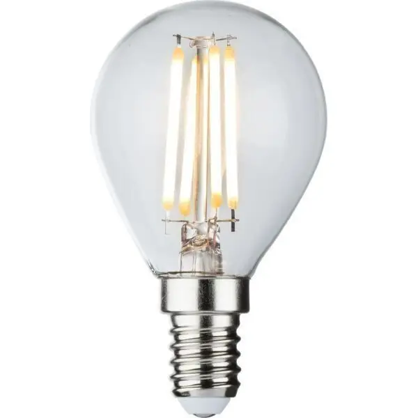 5x 4W (=40W) Clear LED Filament Golf SES E14 Small Edison Screw Light Bulb