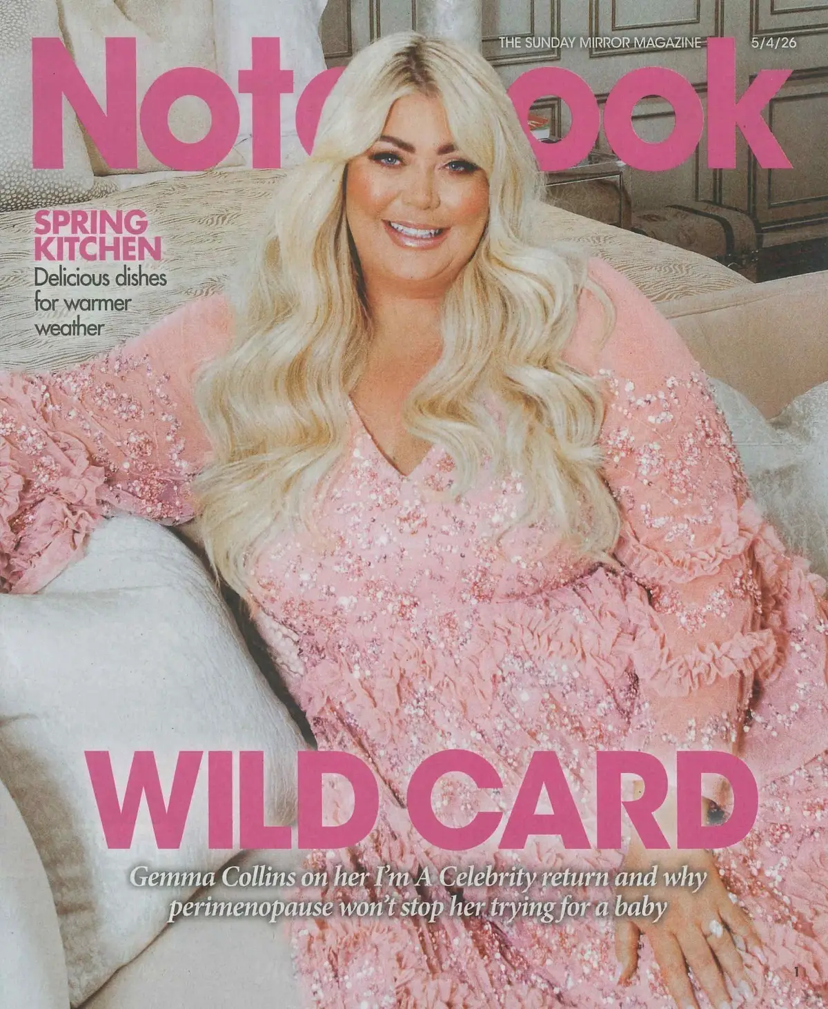 Sunday Mirror Notebook Magazine: Gemma Collins I'm A Celebrity Return, 5.4.26