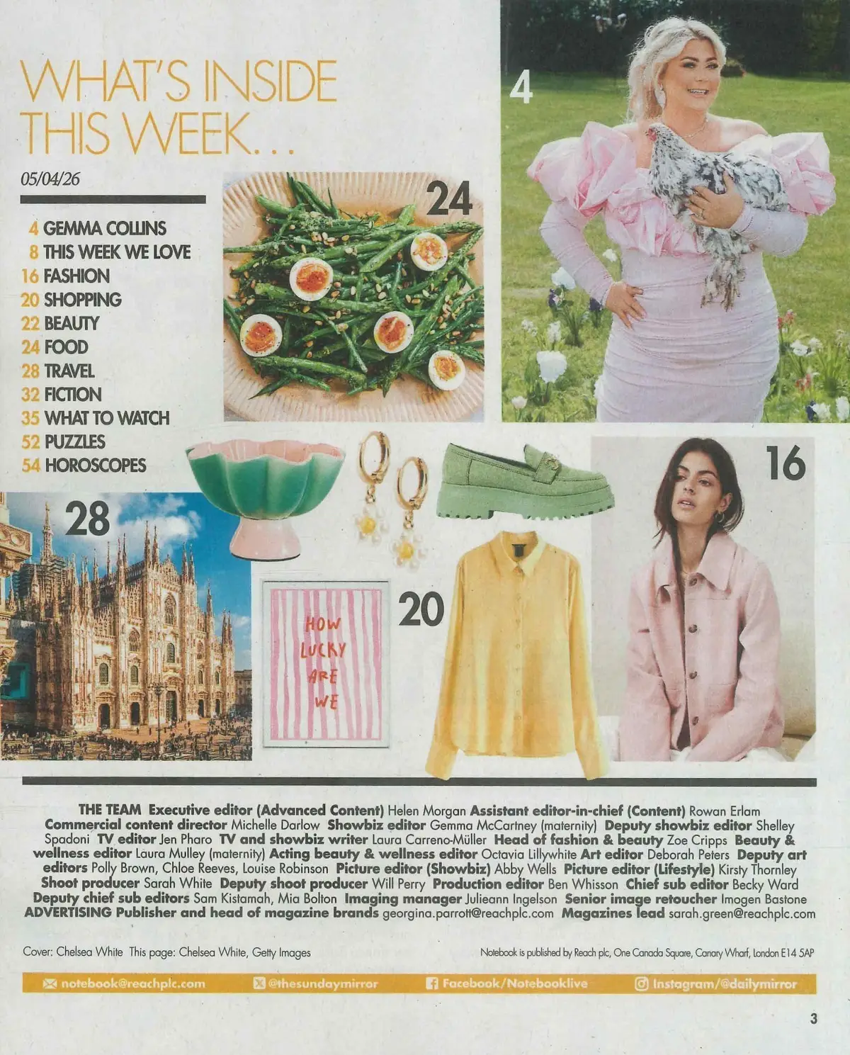 Sunday Mirror Notebook Magazine: Gemma Collins I'm A Celebrity Return, 5.4.26 - image 3 | Free standard UK delivery included | Discount Quality Products