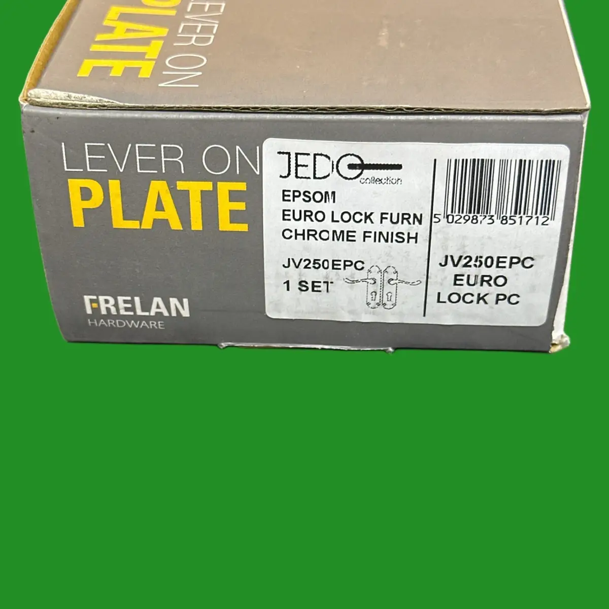Frelan Epsom Suite Lever Door Handle on Euro Lock Plate Set Polished Chrome - image 3 | Free standard UK delivery included | Discount Quality Products