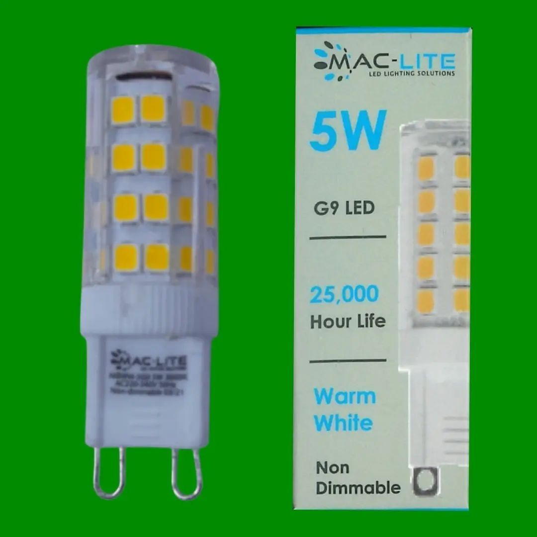 6x 5W G9 LED Capsule Light Bulb 3000K Warm White Energy Saving Lamp