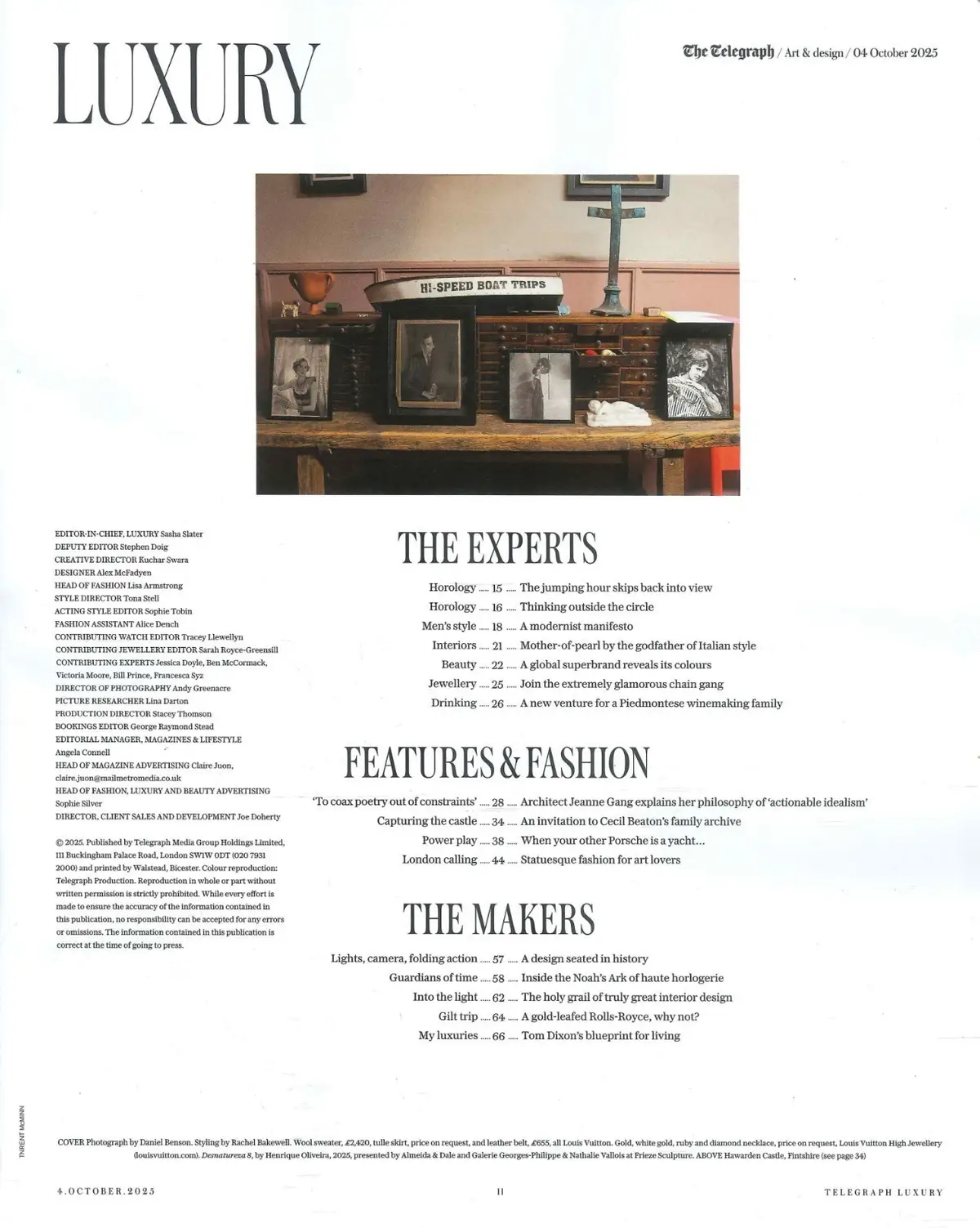 Telegraph Luxury Magazine: Autumn Fashion, Jeanne Gang, Cecil Beaton, 4.10.25 - image 2 | Free standard UK delivery included | Discount Quality Products