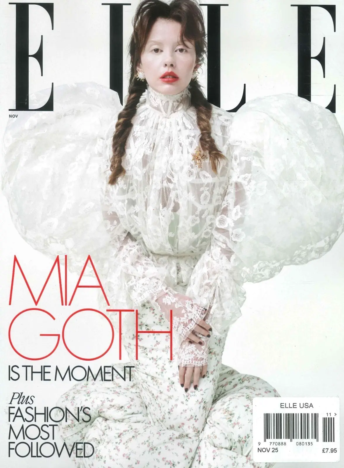 Elle USA Magazine Mia Goth, Matthew McConaughey, Jung Ho-yeon, Fashion, Nov 2025