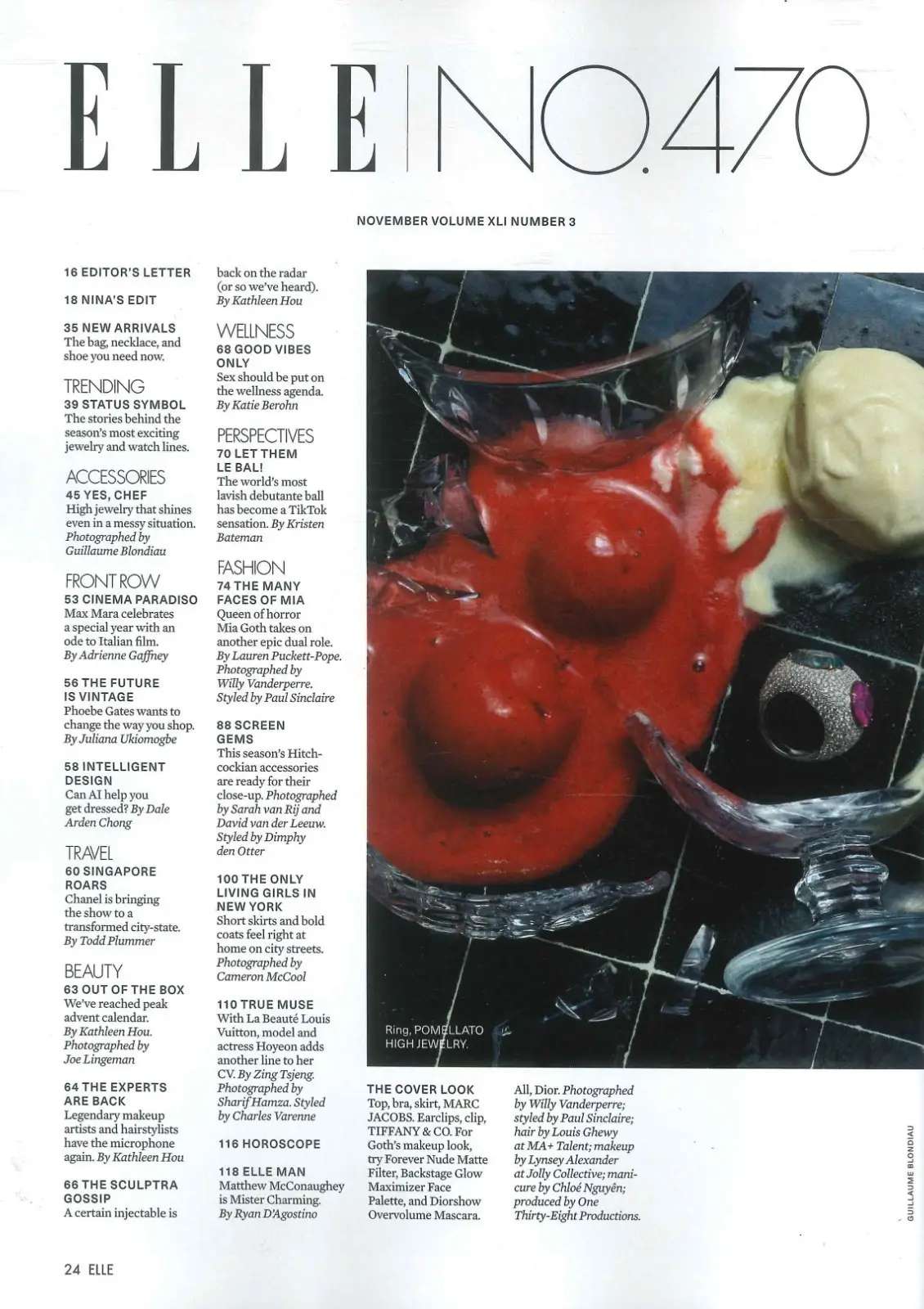 Elle USA Magazine Mia Goth, Matthew McConaughey, Jung Ho-yeon, Fashion, Nov 2025 - image 3 | Free standard UK delivery included | Discount Quality Products