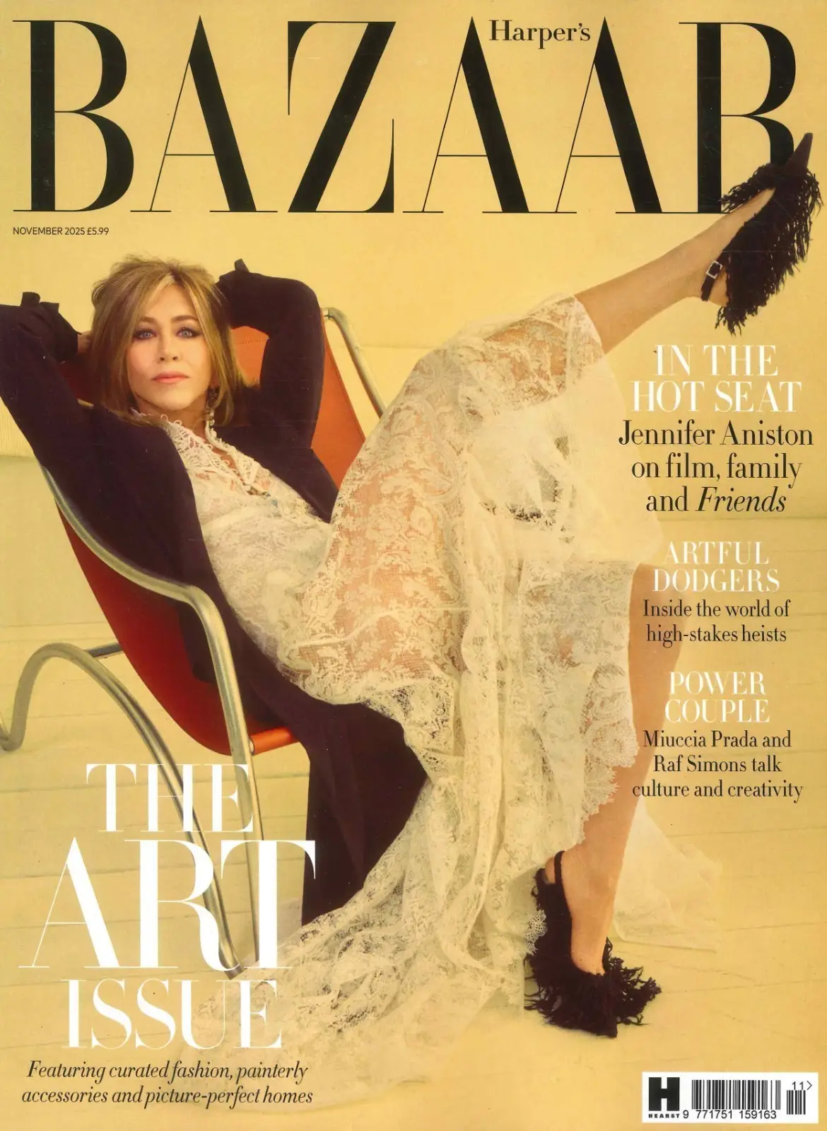 Harper's Bazaar Magazine: Jennifer Aniston, Miuccia Prada, Fashion, Nov 2025