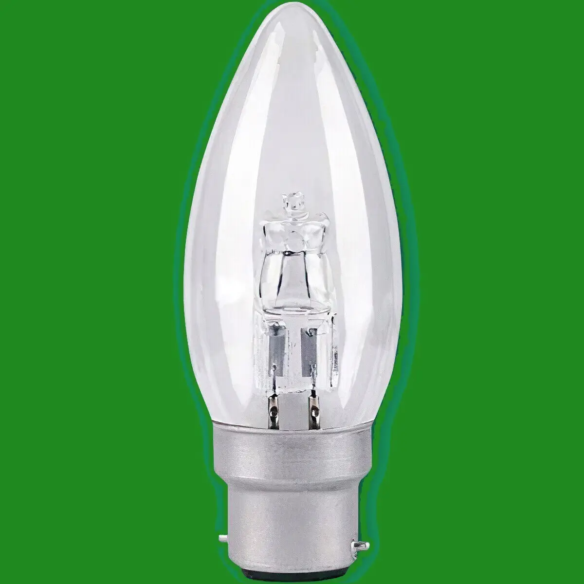 8x 18W Dimmable Halogen Clear Candle Light Bulb BC B22 Bayonet Cap Lamp