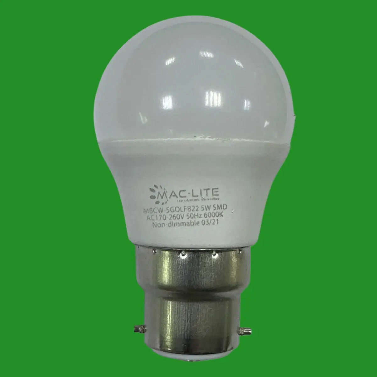 6x 5W (=40W) LED Round Golf Light Bulbs 6000K Daylight Cool White BC B22 Bayonet - image 3 | Free standard UK delivery included | Discount Quality Products