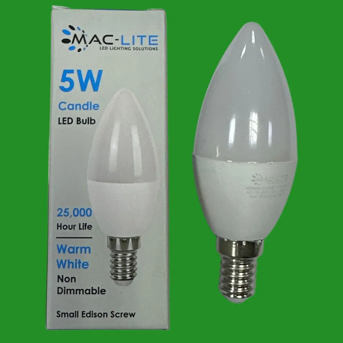 6x 5W (=40W) LED Candle Light Bulbs 3000K Warm White SES E14 Small Edison Screw