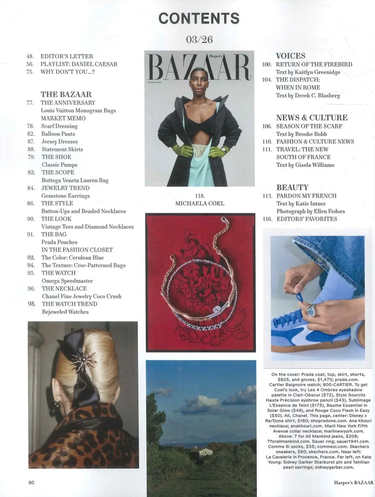 Harper's Bazaar USA Magazine Michaela Coel, Margaret Atwood, Fashion, March 2026 - image 3 | Free standard UK delivery included | Discount Quality Products
