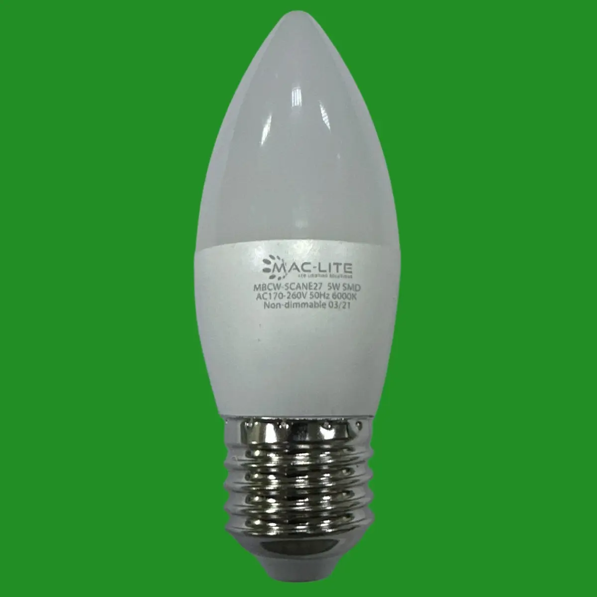 6x 5W (=40W) LED Candle Light Bulb 6000K Cool Daylight White ES E27 Edison Screw - image 3 | Free standard UK delivery included | Discount Quality Products