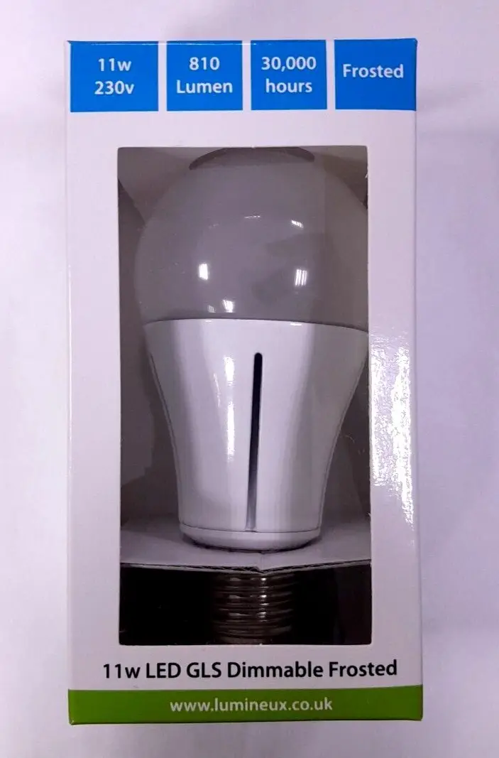 4x 11W (=60W) LED Dimmable Frosted GLS ES E27 Edison Screw 2700K Light Bulb
