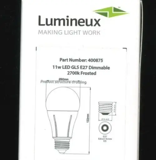 4x 11W (=60W) LED Dimmable Frosted GLS ES E27 Edison Screw 2700K Light Bulb - image 4 | Free standard UK delivery included | Discount Quality Products