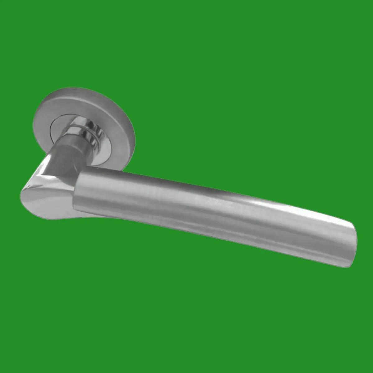 Frelan Capri Lever on Rose Door Handle Pair Set Satin Polished Chrome JV860PCSC - image 3 | Free standard UK delivery included | Discount Quality Products