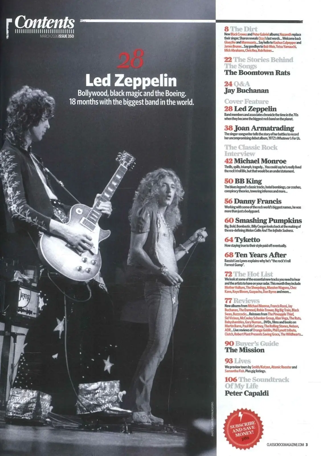 Classic Rock Magazine: Led Zeppelin, Michael Monroe, BB King, Music, March 2026 - image 3 | Free standard UK delivery included | Discount Quality Products