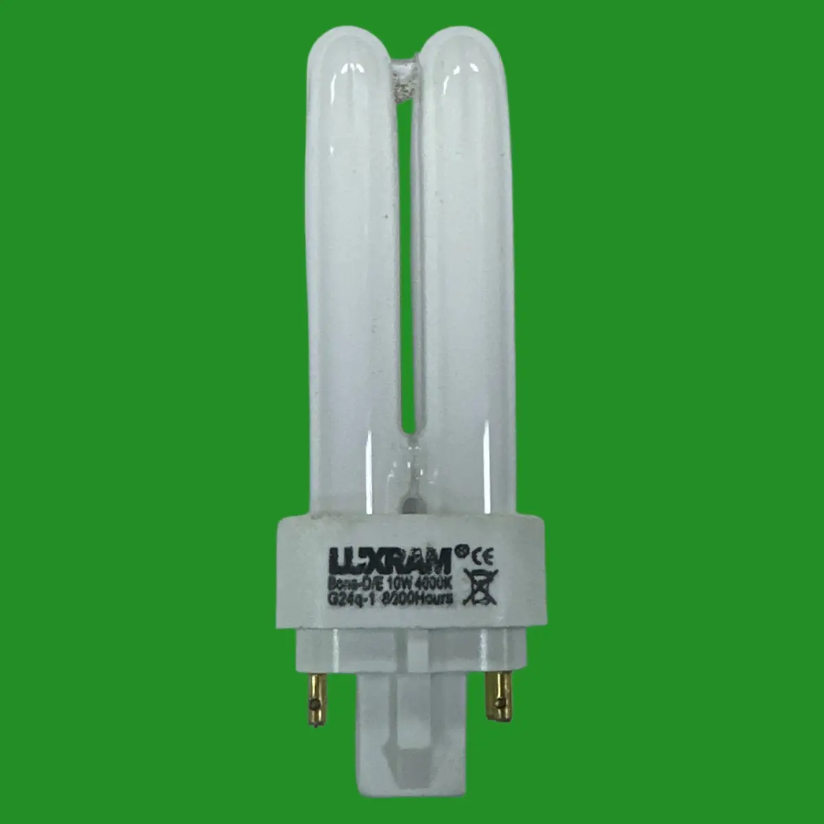 2x 10W Luxram G24q-1, 4 pin, 4000K Low Energy CFL PL Light Bulb Cool White Lamp - image 2 | Free standard UK delivery included | Discount Quality Products