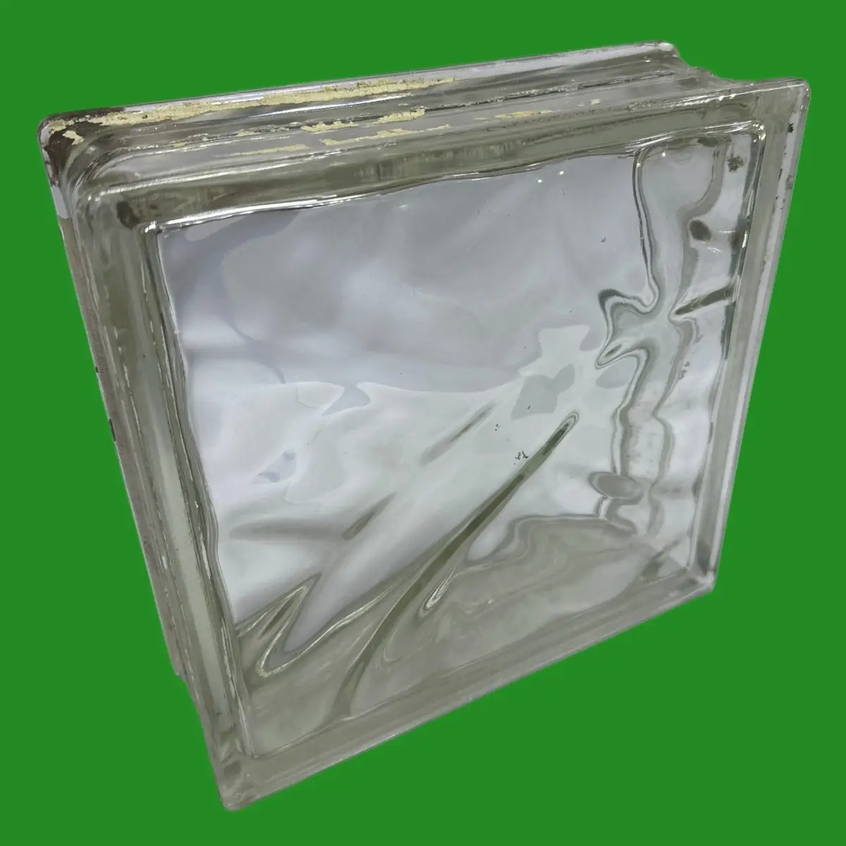6x Used Extra Large Wavy Glass Brick/Block Wall Build Square 240mm² (9.5")x 80mm - image 2 | Free standard UK delivery included | Discount Quality Products