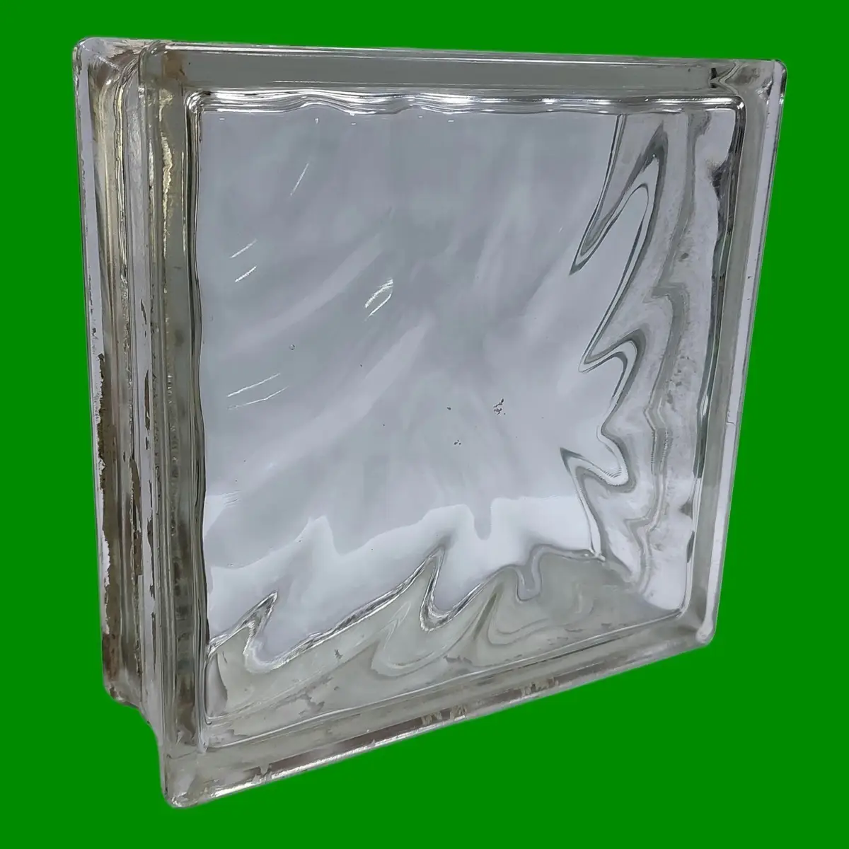 6x Used Extra Large Wavy Glass Brick/Block Wall Build Square 240mm² (9.5")x 80mm - image 3 | Free standard UK delivery included | Discount Quality Products