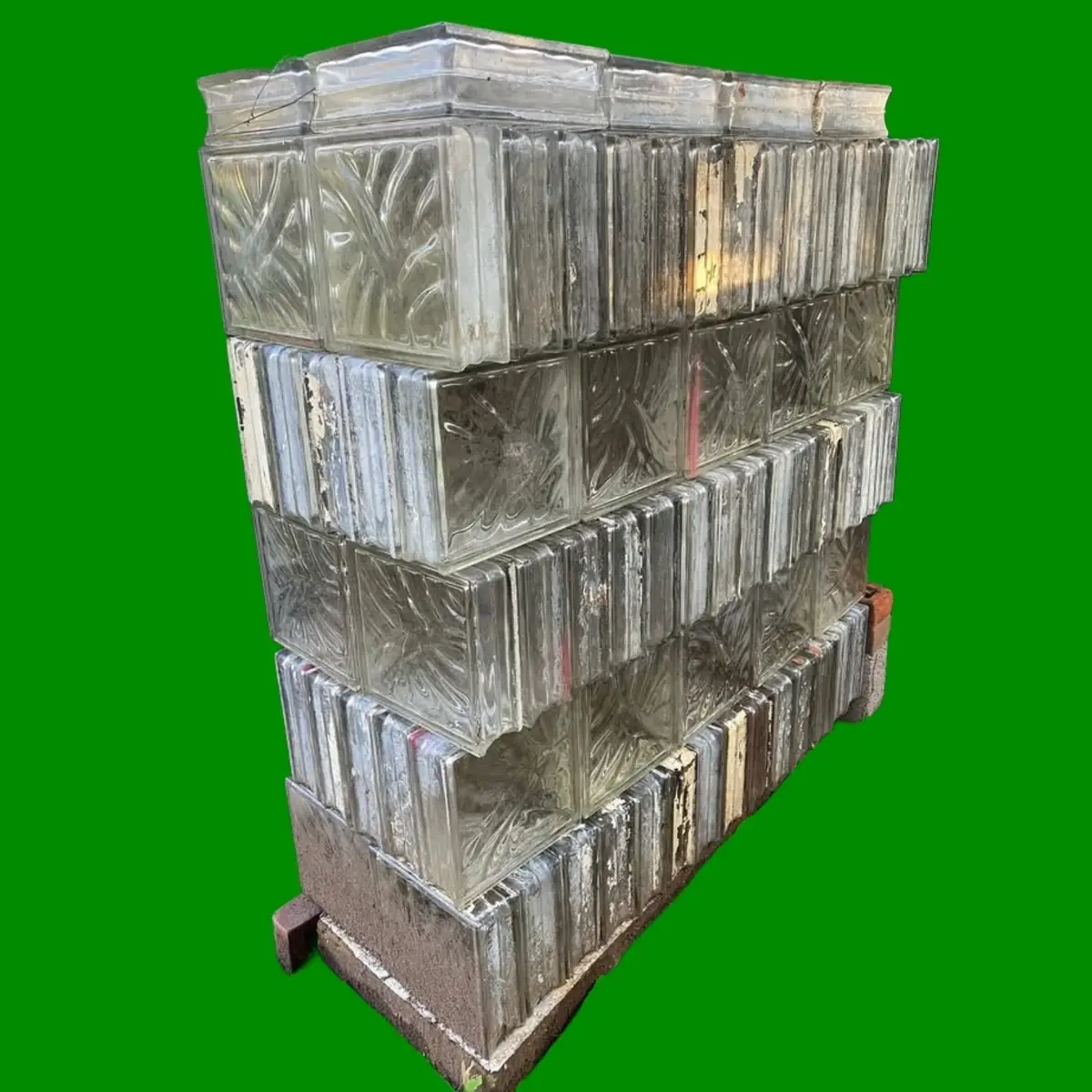 6x Used Extra Large Wavy Glass Brick/Block Wall Build Square 240mm² (9.5")x 80mm - image 7 | Free standard UK delivery included | Discount Quality Products